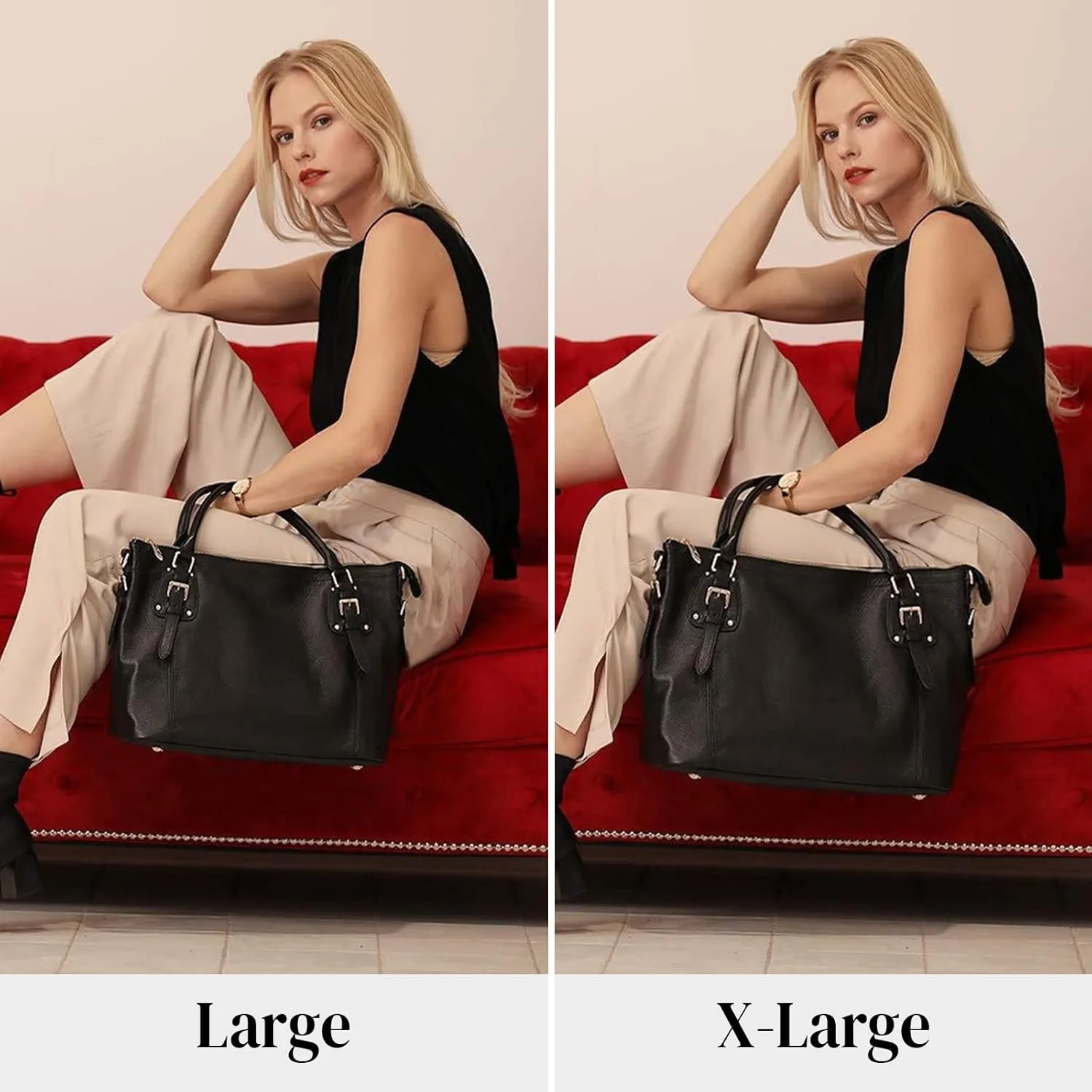 Kattee Leather Handbags Tote Shoulder Bag for Woman Satchel Designer Purse Top Handles Crossbody Bag Large Capacity