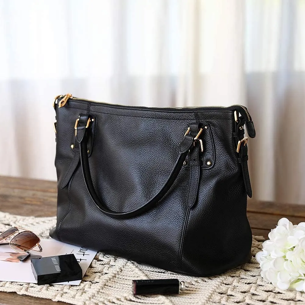 Kattee Leather Handbags Tote Shoulder Bag for Woman Satchel Designer Purse Top Handles Crossbody Bag Large Capacity