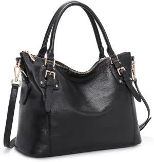 Kattee Leather Handbags Tote Shoulder Bag for Woman Satchel Designer Purse Top Handles Crossbody Bag Large Capacity