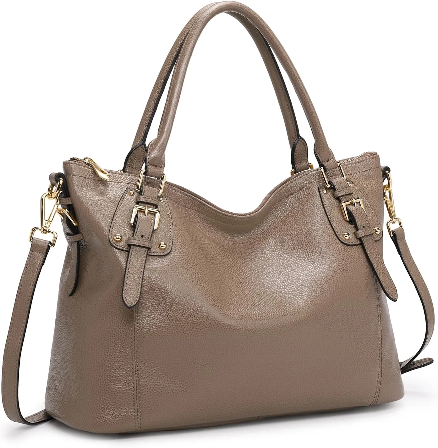 Kattee Leather Handbags Tote Shoulder Bag for Woman Satchel Designer Purse Top Handles Crossbody Bag Large Capacity