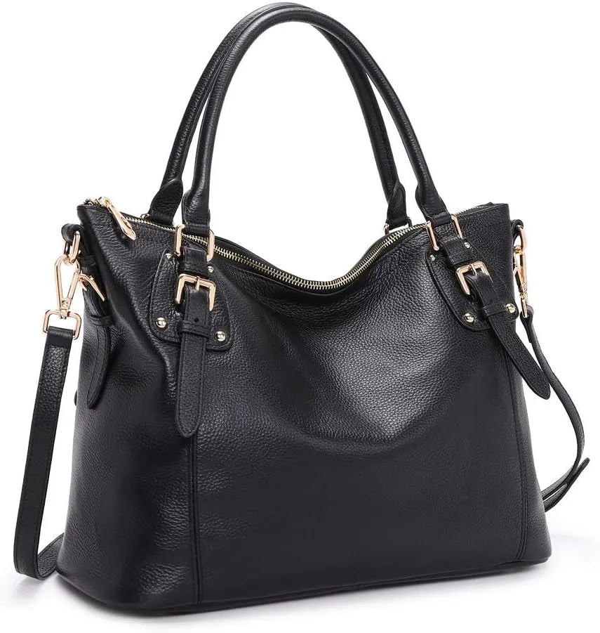Kattee Leather Handbags Tote Shoulder Bag for Woman Satchel Designer Purse Top Handles Crossbody Bag Large Capacity