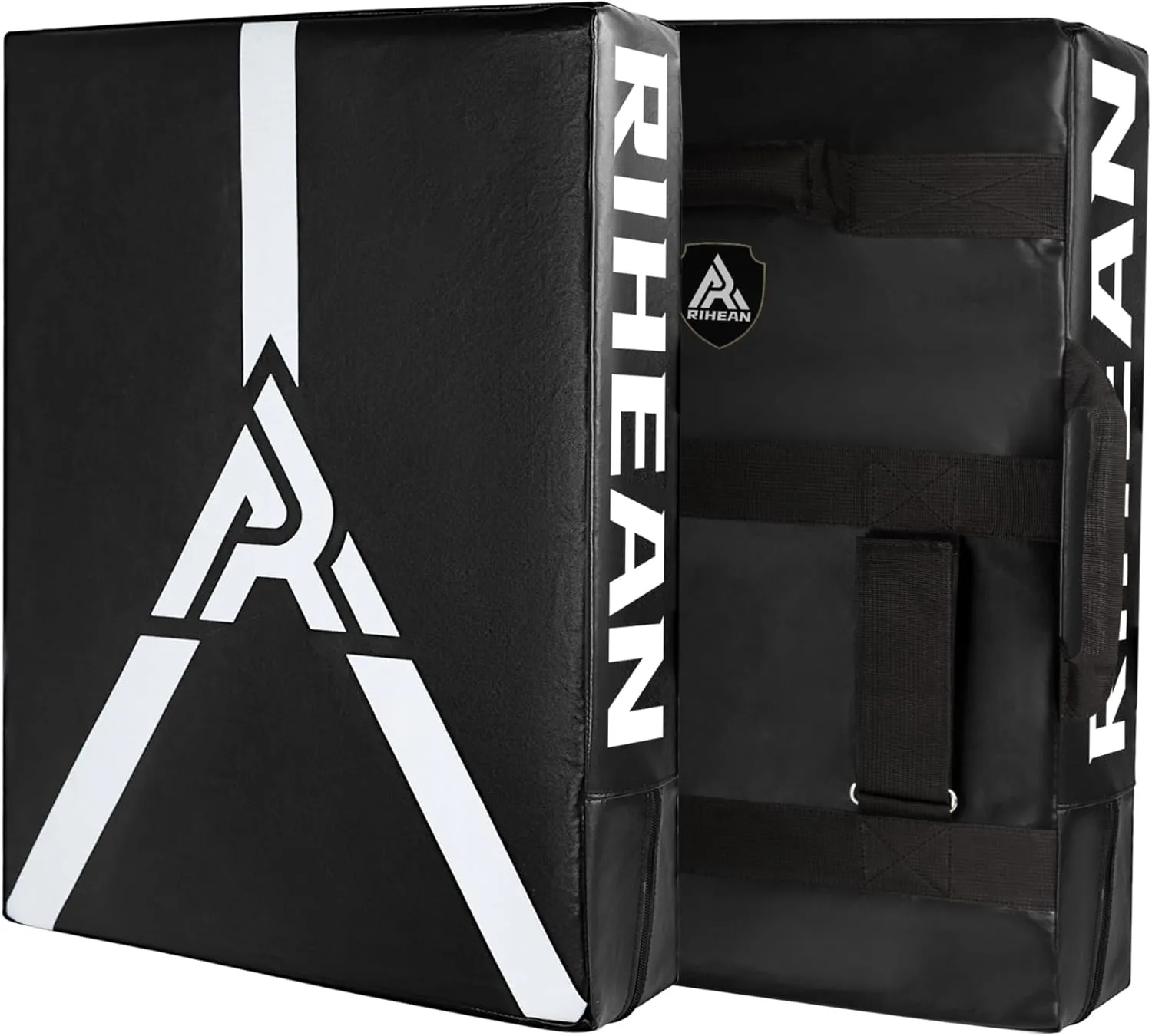 Kicking Shield Kickboxing Pads Martial Arts, Kick Pad Shield for Muay Thai, Taekwondo, MMA PunchingTarget - Large Blocking Area with Wrist Wraps