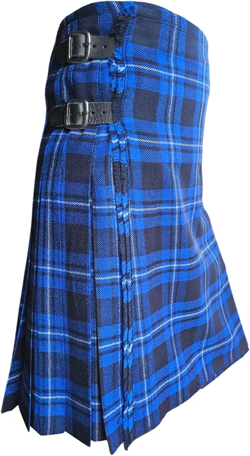 Kilt for Men Scottish Tartan Mens Kilt Highland Leather Straps