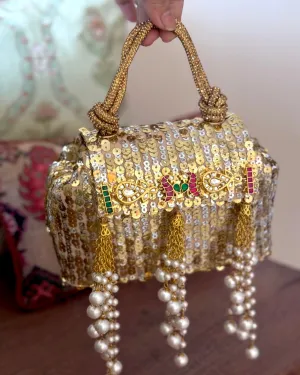 KUNDAN TASSEL CLUTCH