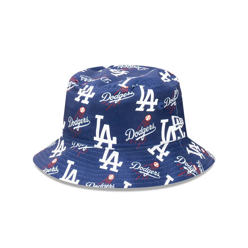 LA Dodgers Bucket Hat - Reversible Official Team Colour Blue MLB Bucket - New Era