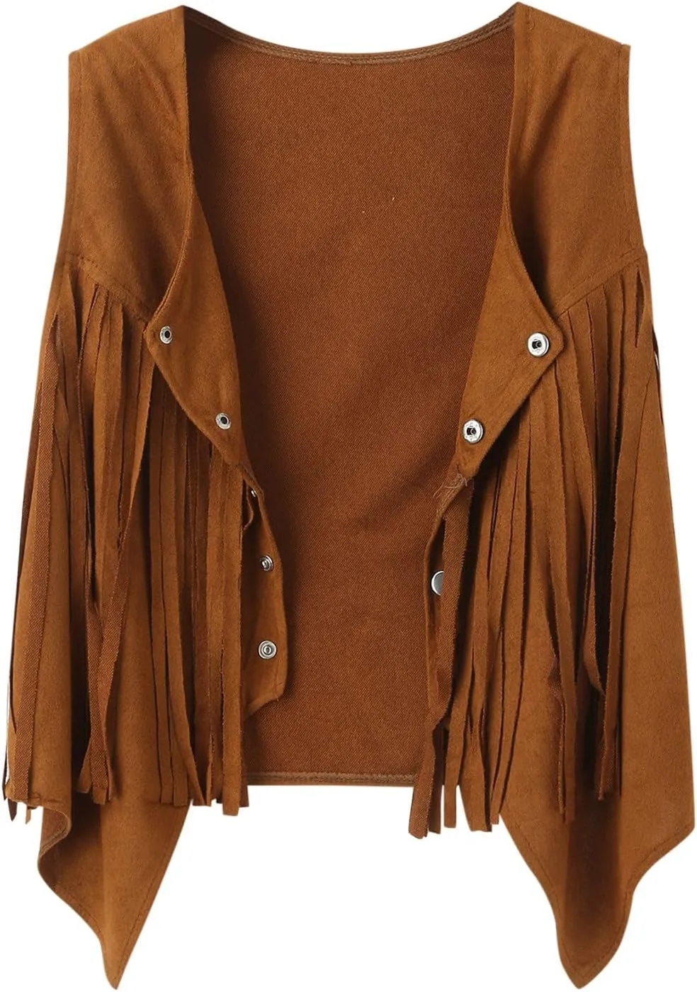 Ladies Fringe Vests Cowgirl Outfit for Women 70s Hippie Clothes Vest Jacket Faux Suede Tassels Western Cowgirl 2023