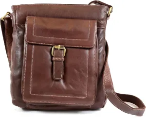 Ladies Soft Premium Leather Shoulder/Cross Body Bag with Buckle Feature