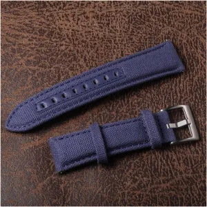 LAnGSHAW Watch Bands Premium Material Quick Release Quality Nylon Watch Straps Steel Buckle 18mm 20mm 22mm 24mm (Band Color : Blue, Band Width : 18mm)
