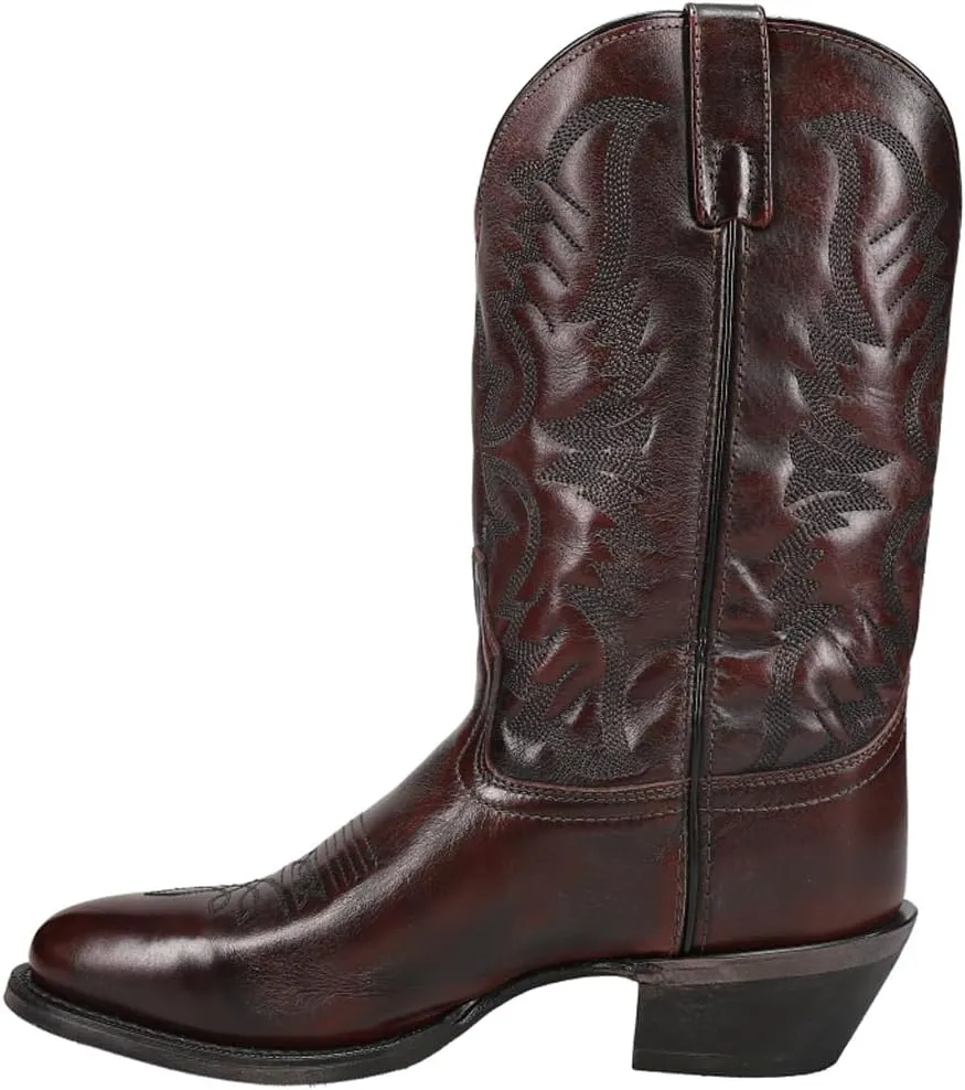 Laredo Mens Harding Embroidered Round Toe Pull On Casual Boots Mid Calf - Grey
