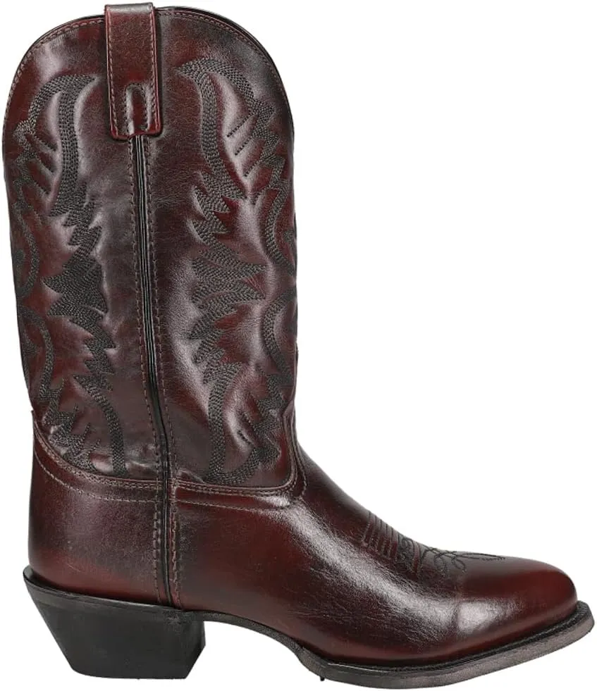 Laredo Mens Harding Embroidered Round Toe Pull On Casual Boots Mid Calf - Grey