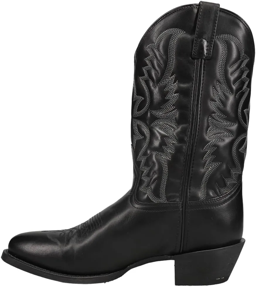 Laredo Mens Harding Embroidered Round Toe Pull On Casual Boots Mid Calf - Grey