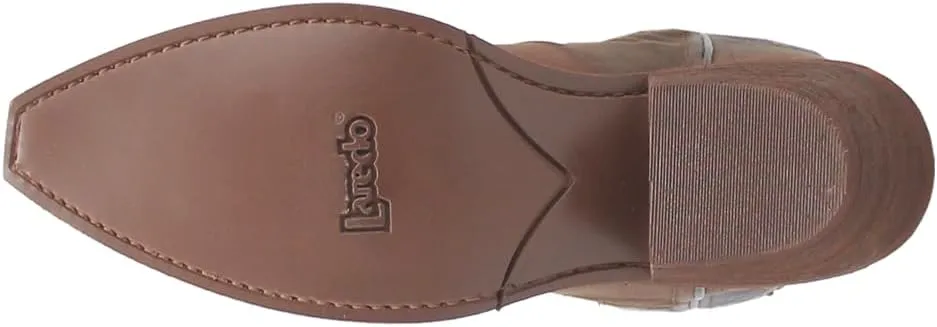 Laredo Womens Larissa Embroidered Snip Toe Casual Boots Mid Calf Low Heel 1-2" - Brown, Purple