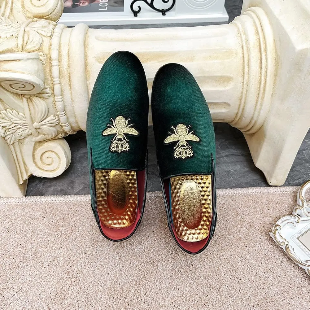 LCQL Men's Luxury Velvet Penny Loafer Shoes Noble Slip-on Suede Loafers Smoking Slippers Plus Size 7-13