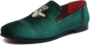 LCQL Men's Luxury Velvet Penny Loafer Shoes Noble Slip-on Suede Loafers Smoking Slippers Plus Size 7-13