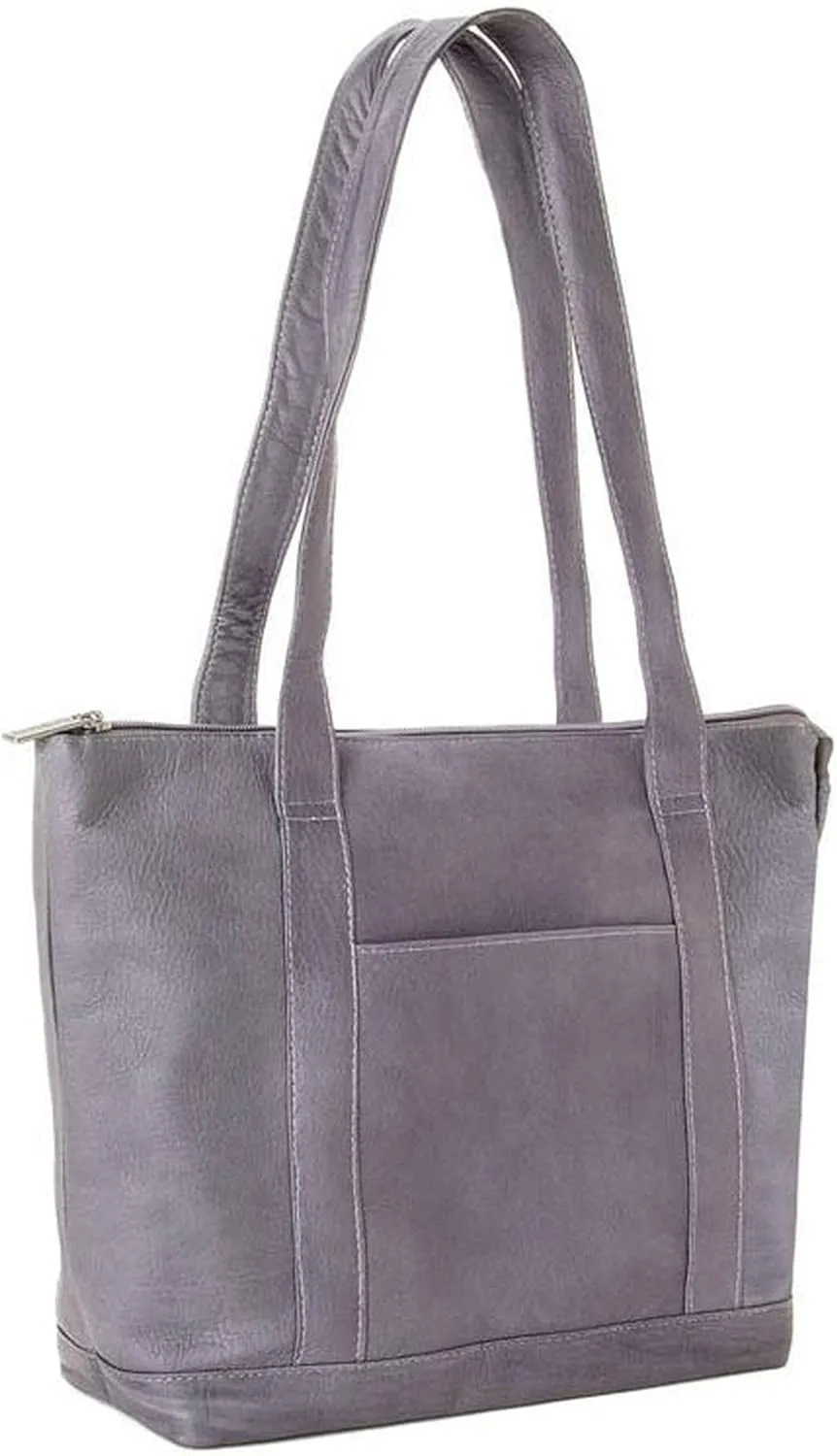 Le Donne Leather Double Strap Small Pocket Tote – Premium Full-Grain Colombian Vaquetta Cowhide Leather Tote Bag