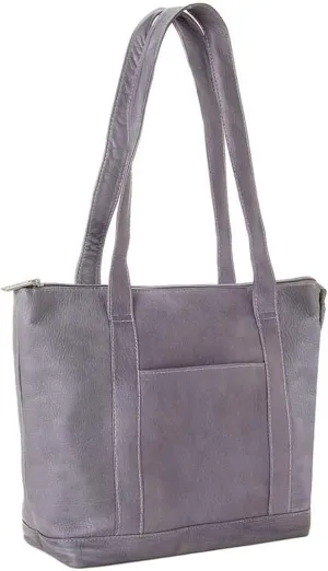 Le Donne Leather Double Strap Small Pocket Tote – Premium Full-Grain Colombian Vaquetta Cowhide Leather Tote Bag
