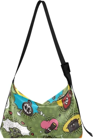 Leather Crossbody Bags for Women Crossbody Purse with Guitar Strap Zipped Pockets Handbag Shoulder Bag Multicolor 1