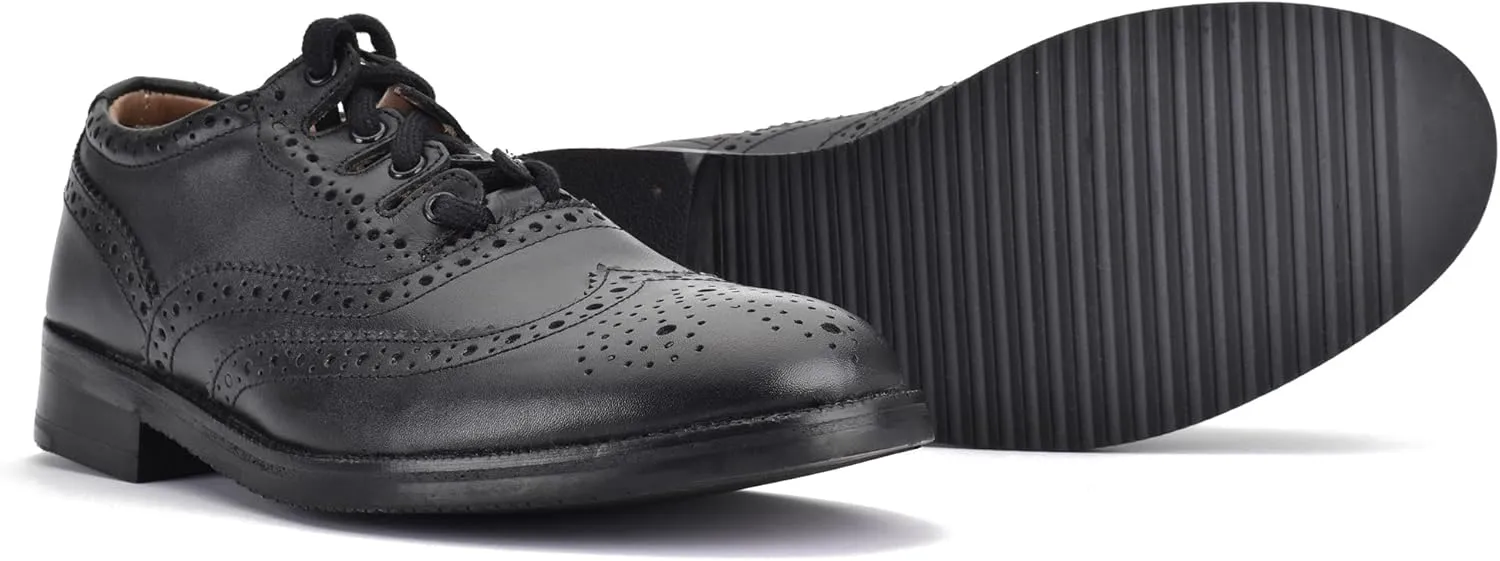 Leather Ghillie Brogue Kilt Shoes Traditional Scottish Piper and Highland Outfit Wedding Shoes Featuring Extra Long Laces & Leather Tassels - Sizes 7 – 15 Style - Comfort Piper Color - Black