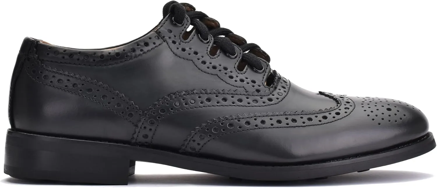 Leather Ghillie Brogue Kilt Shoes Traditional Scottish Piper and Highland Outfit Wedding Shoes Featuring Extra Long Laces & Leather Tassels Style –Eco with Rubber Sole Color - Black Sizes -7-15