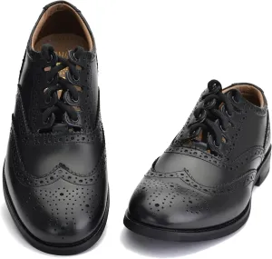 Leather Ghillie Brogue Kilt Shoes Traditional Scottish Piper and Highland Outfit Wedding Shoes Featuring Extra Long Laces & Leather Tassels Style –Eco with Rubber Sole Color - Black Sizes -7-15