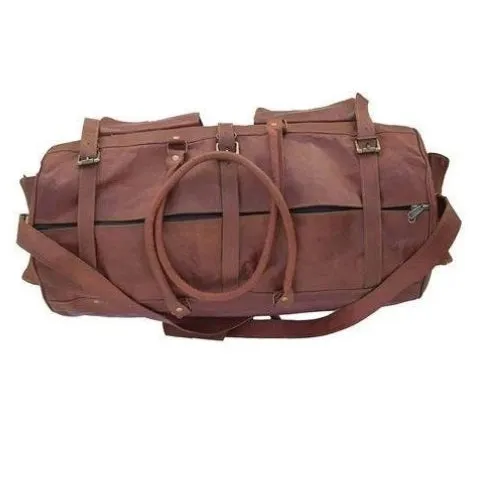 Leather Luggage Weekender Duffle Bag