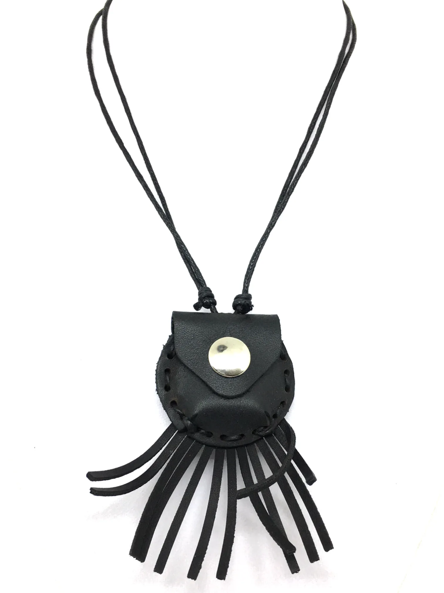 Leather Medicine Pouch with Tassels