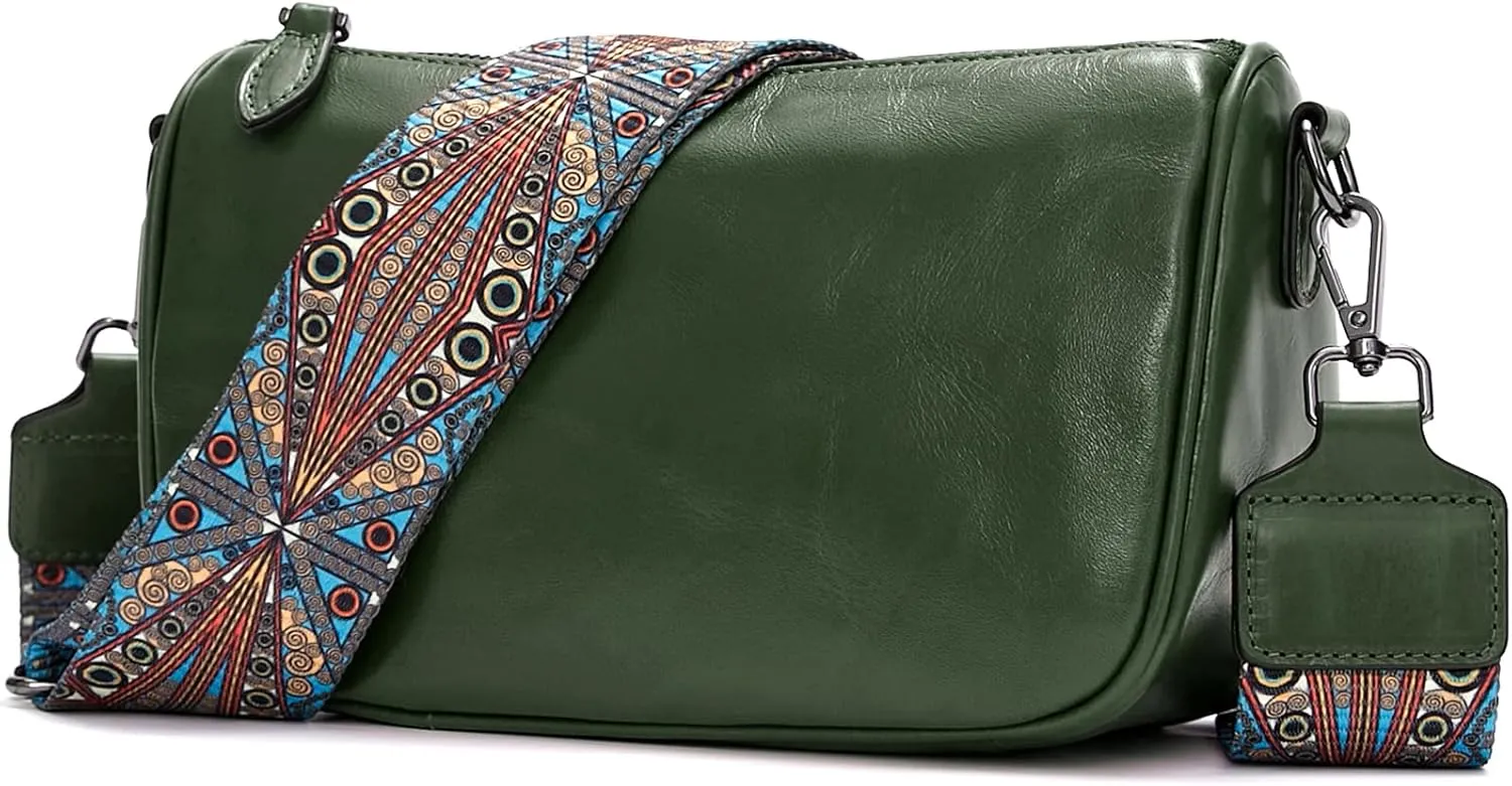 Leather Purse Crossbody Bag for Women: Genuine Leather Purses for Women Trendy - Small Shoulder Cross Body Bag