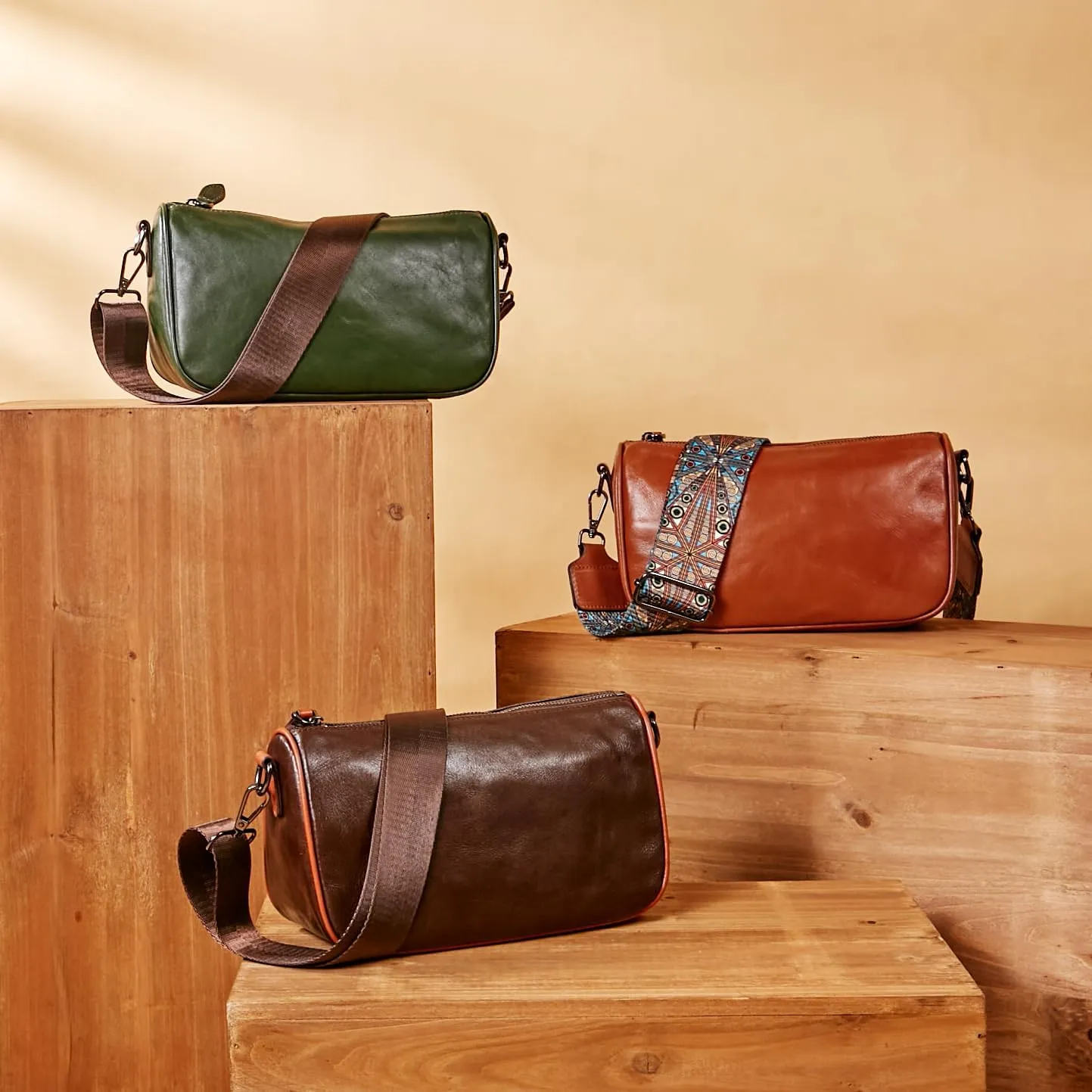 Leather Purse Crossbody Bag for Women: Genuine Leather Purses for Women Trendy - Small Shoulder Cross Body Bag