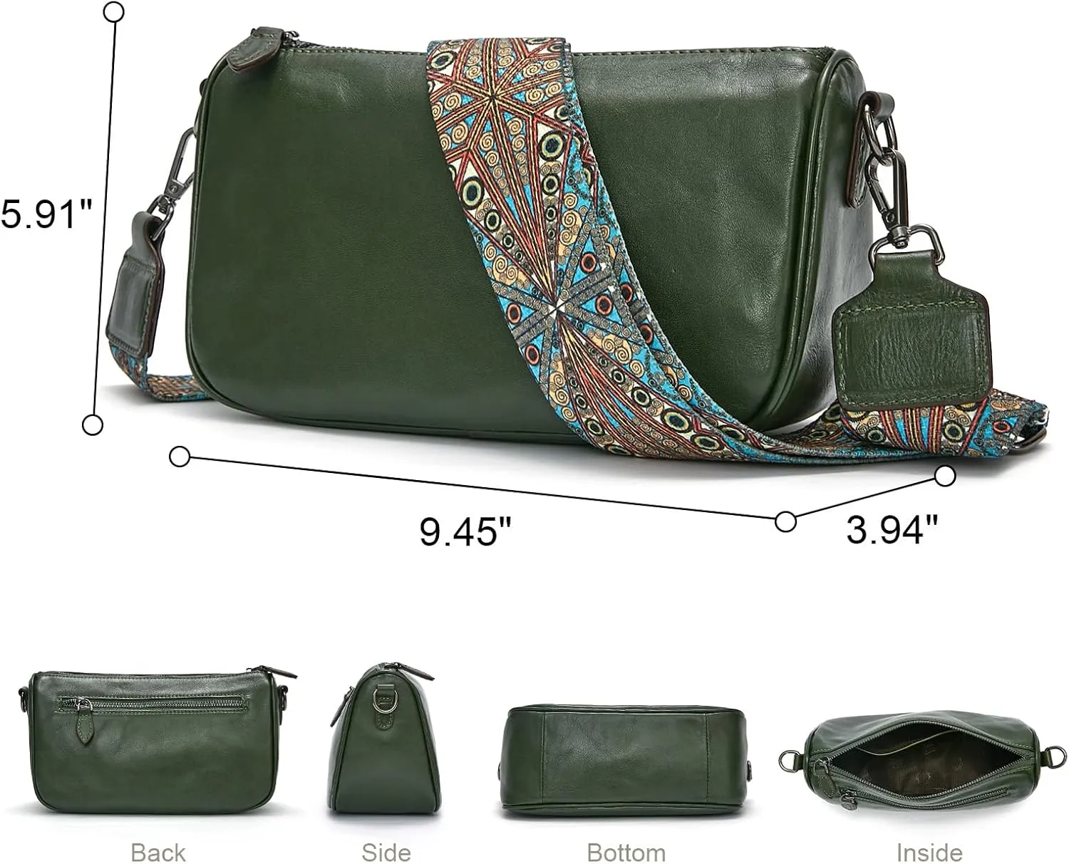 Leather Purse Crossbody Bag for Women: Genuine Leather Purses for Women Trendy - Small Shoulder Cross Body Bag