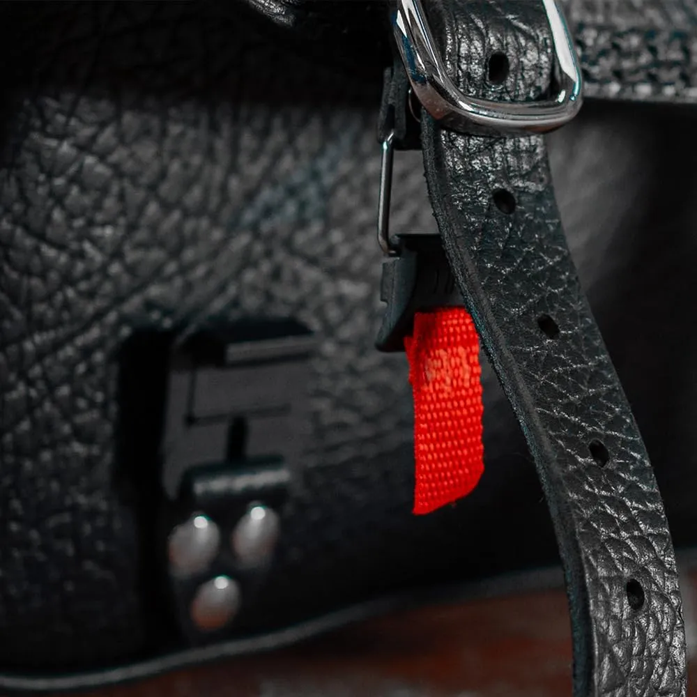 Leather Saddlebag Compatible with 2022-2025 Harley Davidson Nightster RH975, Nightster special – Quick Buckles – Side Motorcycle Bag – 100% Made in Italy (Wrinkled, Left)