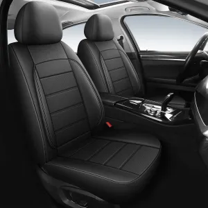 Leather Seat Covers,Breathable and Comfortable 3D Foam Back Support Car Seat Covers,Airbag Compatible,Automotive Seat Cover Protector Waterproof,Universal Fit for Cars,SUVs,Trucks,(2PCS,N5)