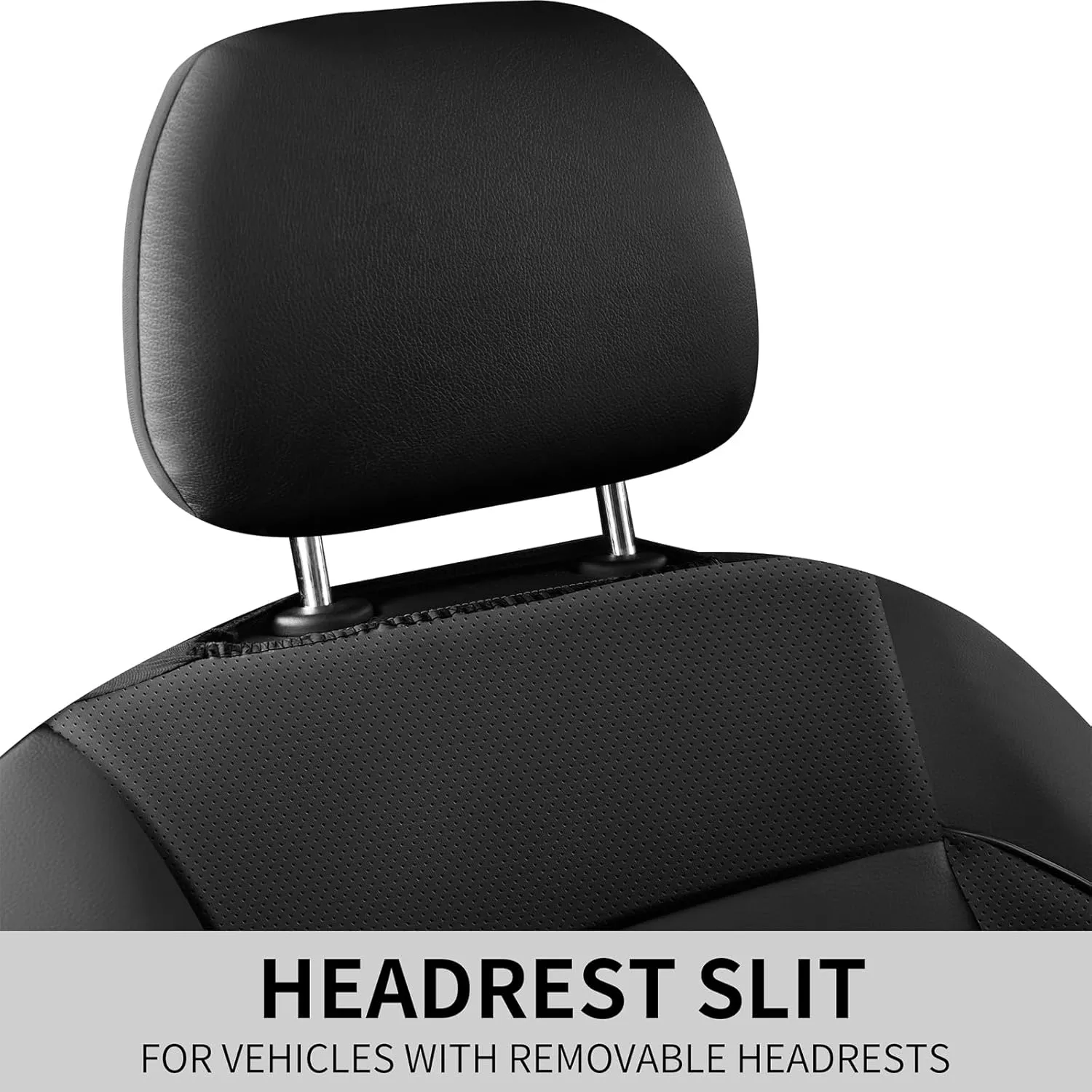 Leather Seat Covers,Breathable and Comfortable 3D Foam Back Support Car Seat Covers,Airbag Compatible,Automotive Seat Cover Protector Waterproof,Universal Fit for Cars,SUVs,Trucks,(2PCS,N5)