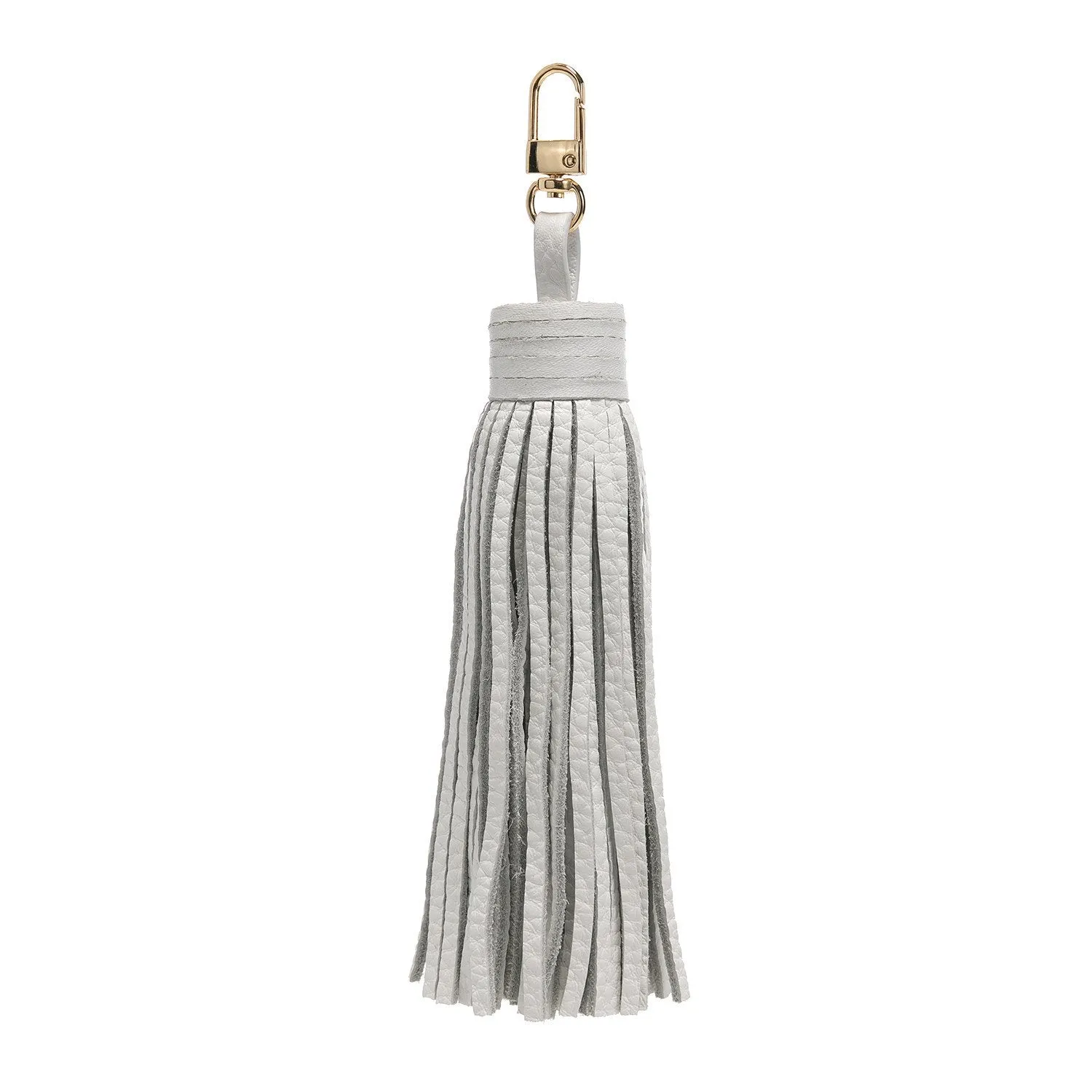 LEATHER TASSEL WHITE
