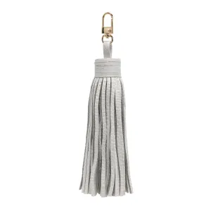 LEATHER TASSEL WHITE