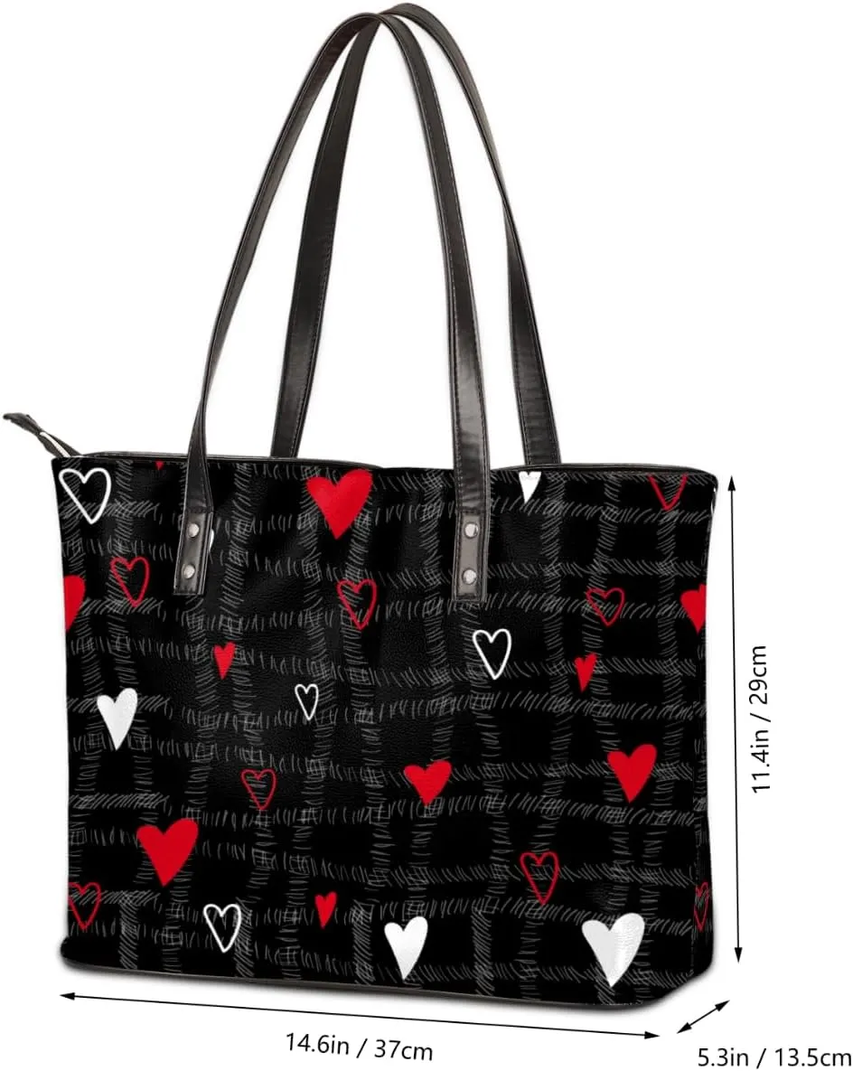Leather Tote Bag for Women Fashion Shoulder Bag Purses and Handbags Large Capacity Satchel Bags for Work Travel