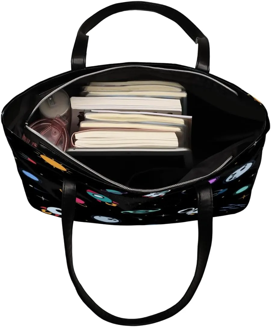 Leather Tote Bag for Women Fashion Shoulder Bag Purses and Handbags Large Capacity Satchel Bags for Work Travel