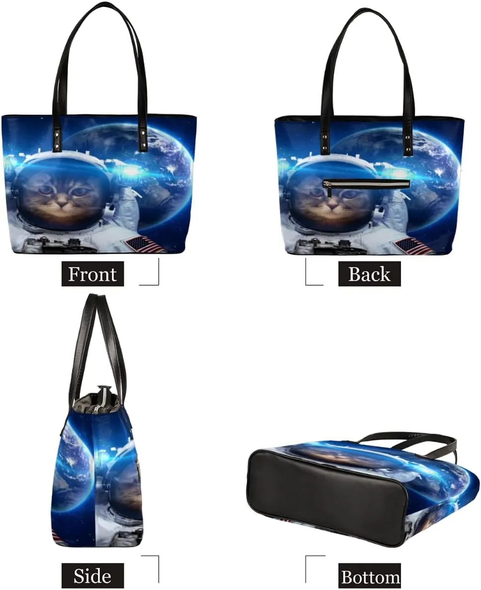 Leather Tote Bag for Women Fashion Shoulder Bag Purses and Handbags Large Capacity Satchel Bags for Work Travel