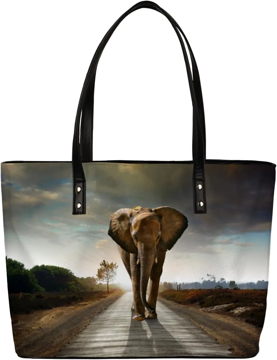 Leather Tote Bag for Women Fashion Shoulder Bag Purses and Handbags Large Capacity Satchel Bags for Work Travel