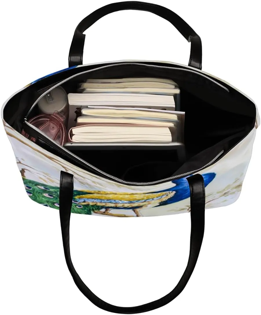 Leather Tote Bag for Women Fashion Shoulder Bag Purses and Handbags Large Capacity Satchel Bags for Work Travel