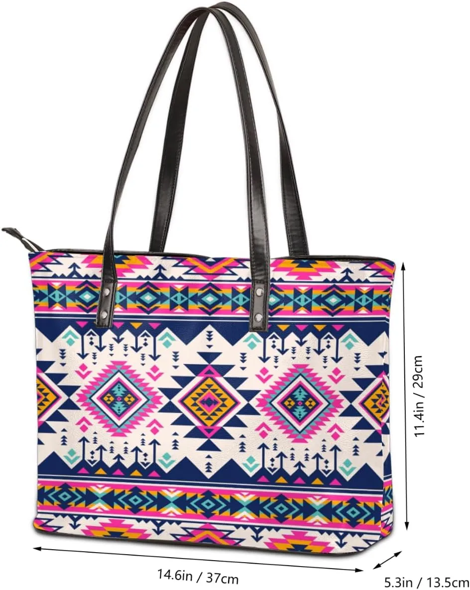 Leather Tote Bag for Women Fashion Shoulder Bag Purses and Handbags Large Capacity Satchel Bags for Work Travel