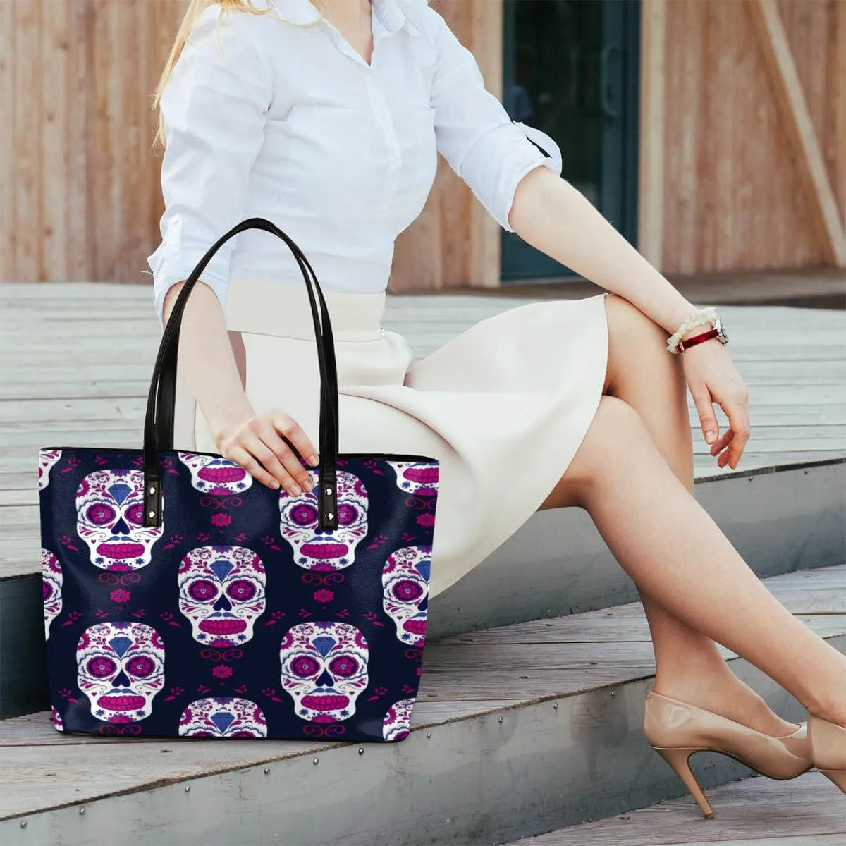 Leather Tote Bag for Women Fashion Shoulder Bag Purses and Handbags Large Capacity Satchel Bags for Work Travel