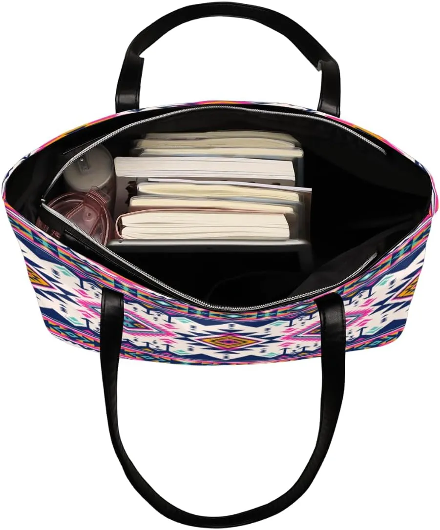 Leather Tote Bag for Women Fashion Shoulder Bag Purses and Handbags Large Capacity Satchel Bags for Work Travel