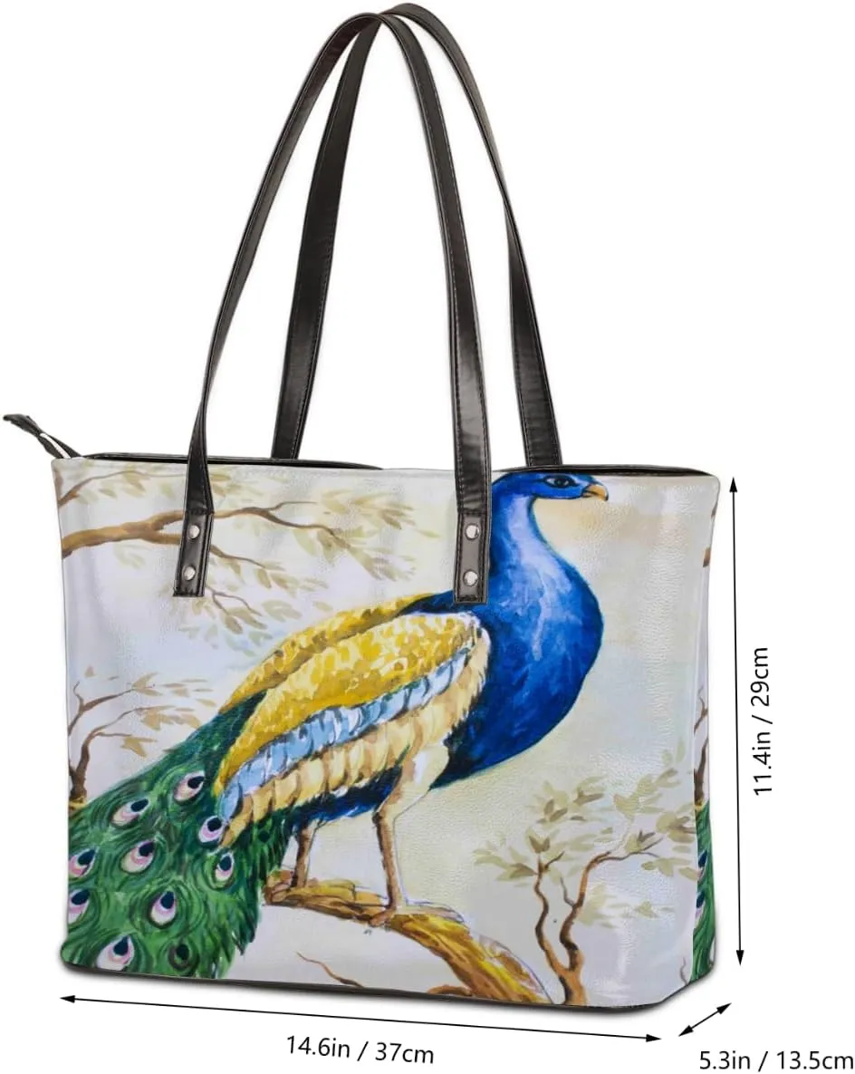 Leather Tote Bag for Women Fashion Shoulder Bag Purses and Handbags Large Capacity Satchel Bags for Work Travel
