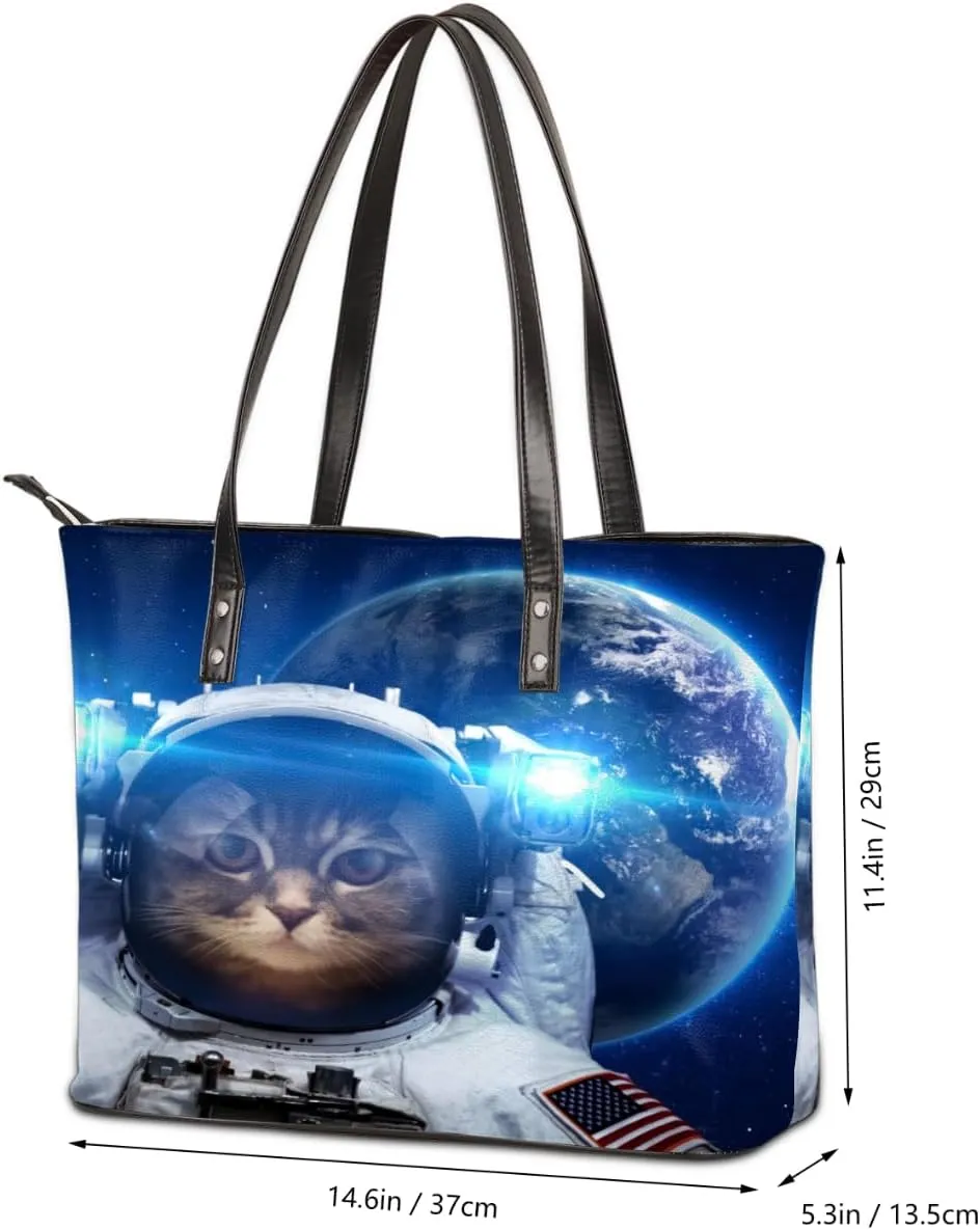 Leather Tote Bag for Women Fashion Shoulder Bag Purses and Handbags Large Capacity Satchel Bags for Work Travel