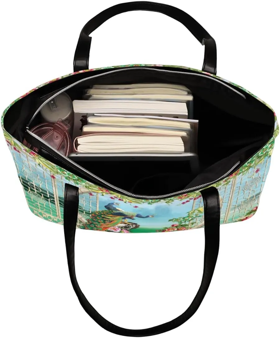 Leather Tote Bag for Women Fashion Shoulder Bag Purses and Handbags Large Capacity Satchel Bags for Work Travel
