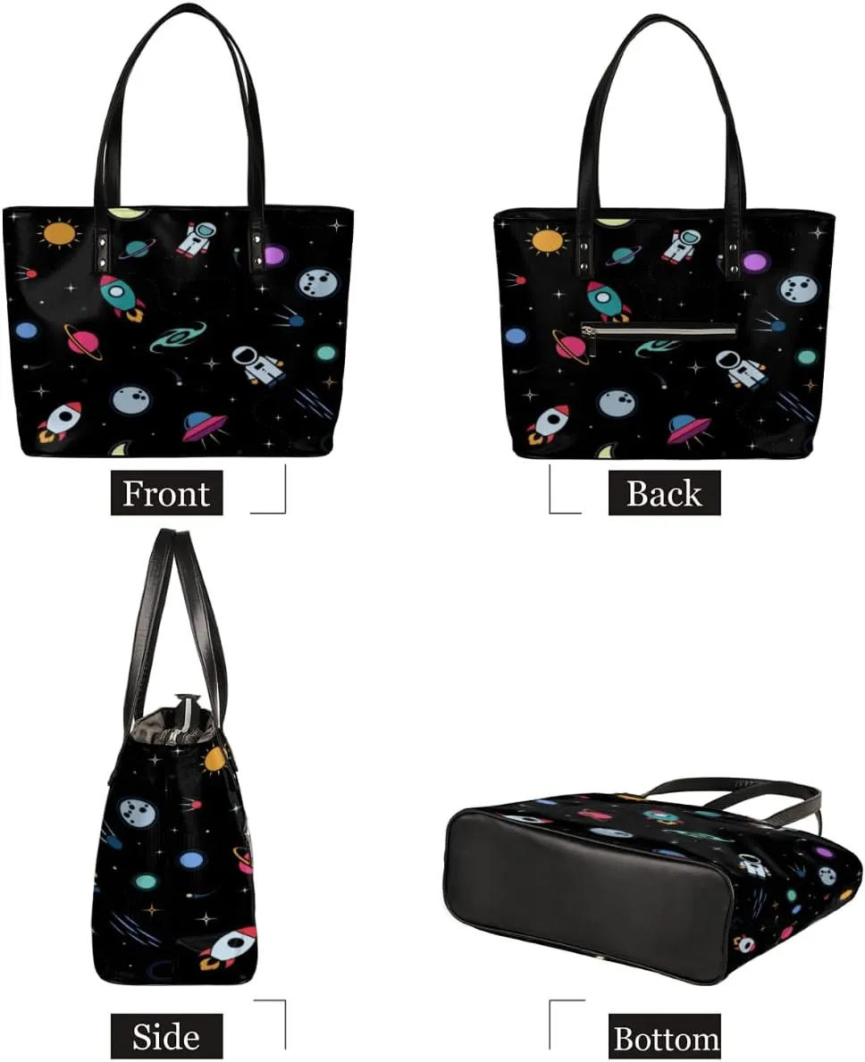 Leather Tote Bag for Women Fashion Shoulder Bag Purses and Handbags Large Capacity Satchel Bags for Work Travel