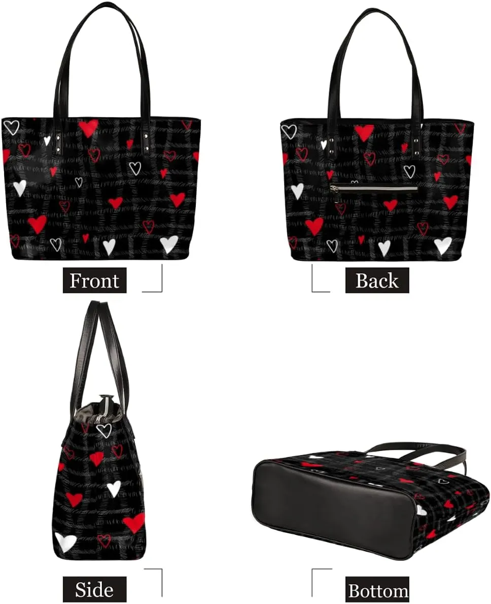 Leather Tote Bag for Women Fashion Shoulder Bag Purses and Handbags Large Capacity Satchel Bags for Work Travel