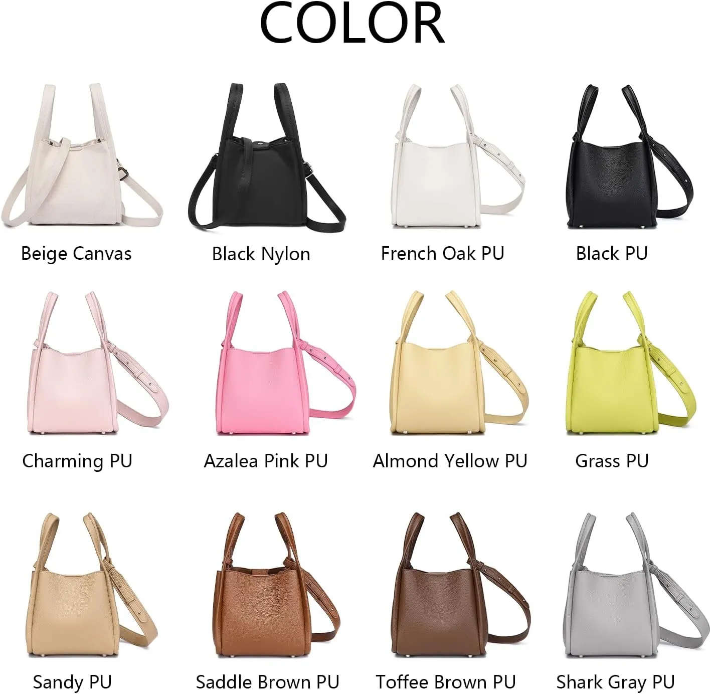 Leather Tote Bag Slouchy Handbag with Zipper Stylish for Women's