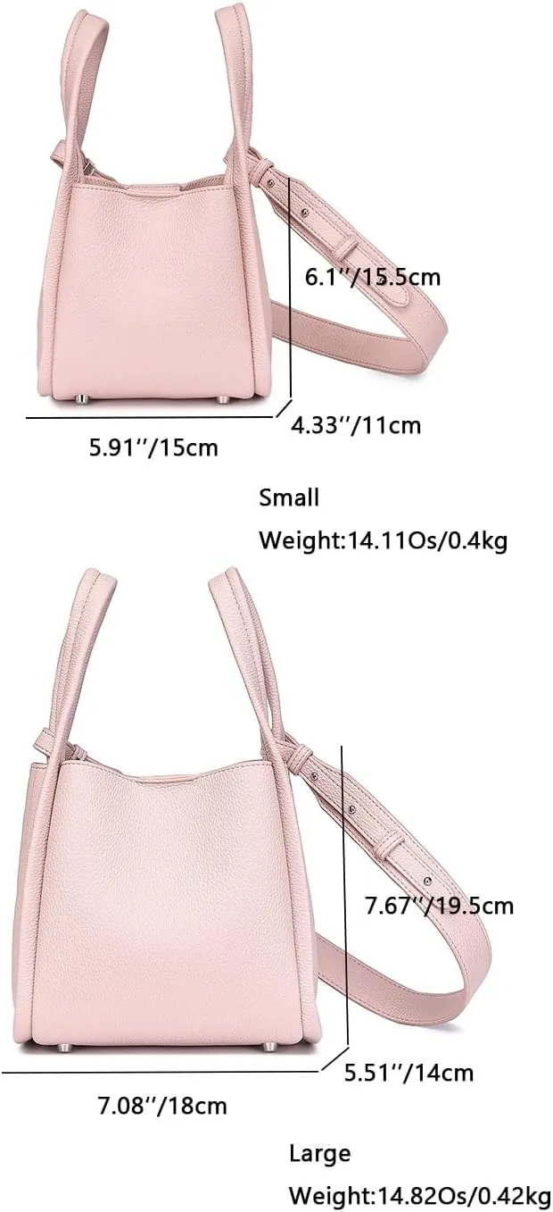 Leather Tote Bag Slouchy Handbag with Zipper Stylish for Women's