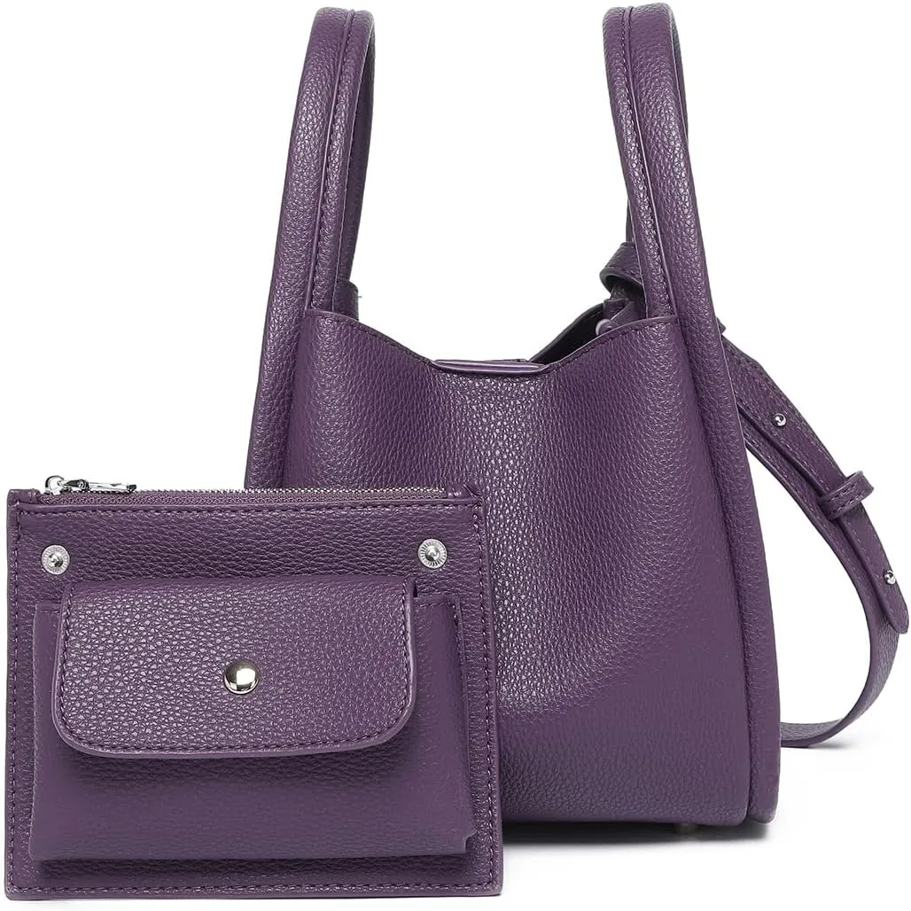 Leather Tote Bag Slouchy Handbag with Zipper Stylish for Women's